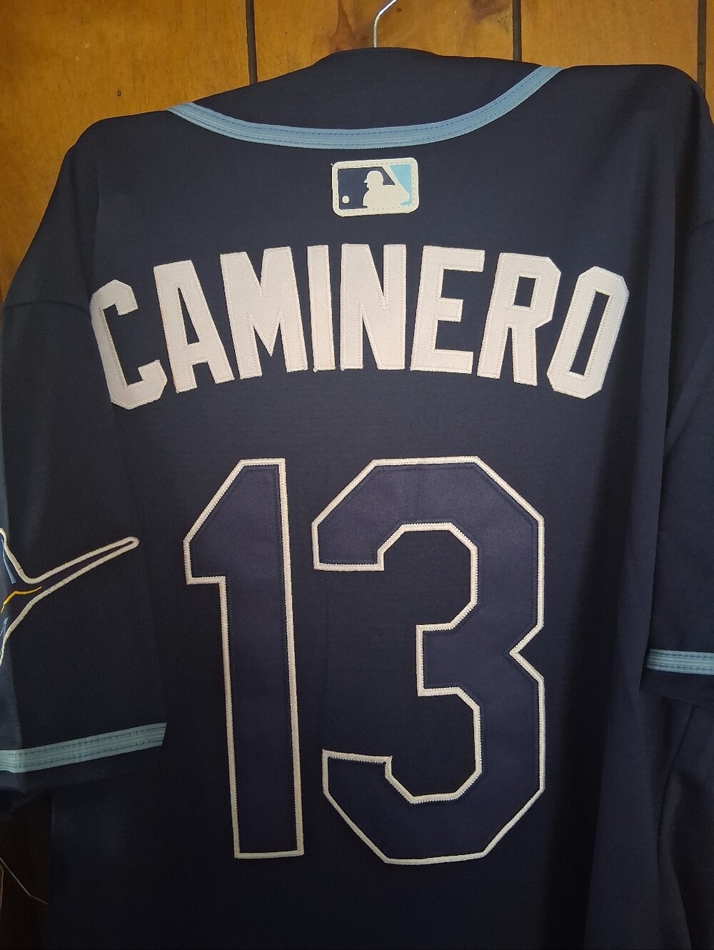 Mystery Sports Card With Tampa Bay Rays Mens Road Jersey Junior Caminero
